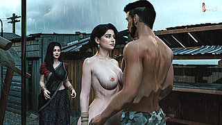 Sexy Desi Widow Meena Fucked by Her Neighbor in the Rain