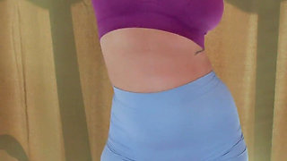 Busty MILF Elana Bunnz Nude Yoga and Fingering