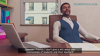 Big Booty Teacher Fucks the BBC Director to Keep Her Job (3D Sexgame)