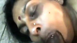 Indian Aunty Giving A Blowjob