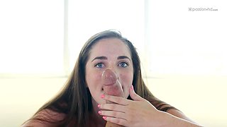 Petite vivacious Bella Skye bouncing on a throbbing schlong