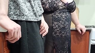 My Wife Is at Work and My Mother-in-law Sucks and Jerks off My Dick