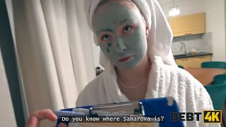 Debt4k. natural-titted russian tried to break away debt collector but he screwed her in rectal and pussy instead