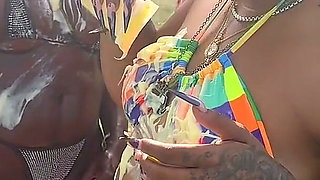 Creamy Custard Playtime: Savanna, Giana, Bleu & Livie Get Messy