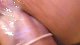 Anal play with dildo