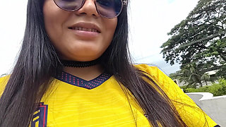 Hot Colombian woman having sex with a hot handsome French man