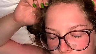 College girl Lina gets her first facial