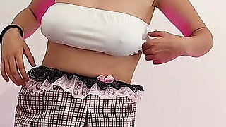 Nerdy Big Boobs Shy Teen Student Get Naked Thong Stuffing