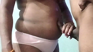Desi Village Wife and Boy Play with Big