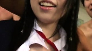 School Girl Fuck Foursome