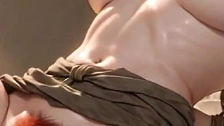 Redhead with Thick Hairy Pussy in Bondage - Desperate for Big Cock Creampie