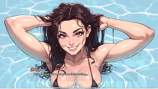 My New Girlfriend [ Taboo Hentai Game ] Ep.52 Caught My MILF Neighbor Boob in the Pool Just Next to My Stepmom!
