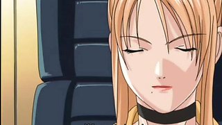 Gagged hentai blonde fucked in bukkake orgy