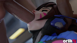 Sexy D.va Asks to Use Condom for Big Dick & Intense Wild Cowgirl Hard Fuck - 3D Overwatch Animation