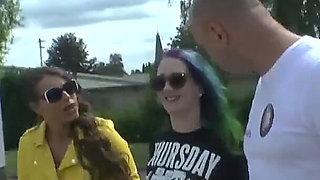 Gothic Linda Outdoor Creampie Gangbang