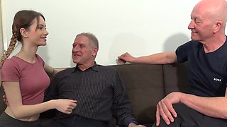 and  19yo double penetrated by old cocks