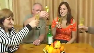 Usual family dinner turns into an sex party