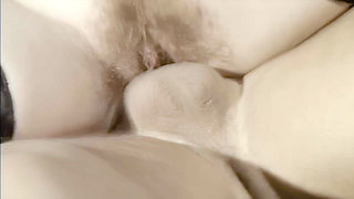 First She Masturbates on the Couch, Then She Takes a Cock in the Ass