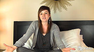 Wild Masturbation After Interview with Brunette Nico Kelley