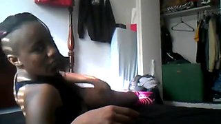 Crazy Pierced Black Teen Sexy Bedroom Dance