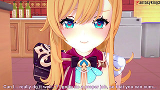 Escoffier POV Blowjob and Sex on the Kitchen - Genshin Impact
