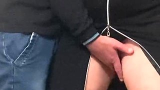 German Subway Stranger Fingers MILF Pussy - Amateur Outdoor Fingering Orgasm
