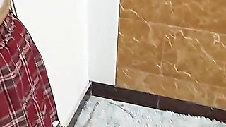 Tie My Girlfriend Wearing a Wig to the Wall and Tickle Her