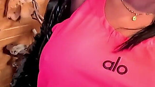 Glossy Downjacket Cum Play. Sloppy BJ, Doggy and Triple Cum on My Ass