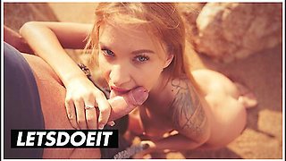 Cum Hungry Angel Piaff Sucks Huge Fat Cock At The Beach