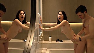 Caught TS Maid in Hotel Jacuzzi Begs for Cumshot to Avoid Firing