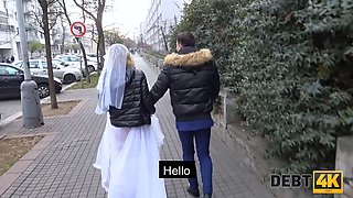 Debt4k. chicks spouse allows debt collector to taste her narrow holes