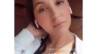 Hot Nora Fatehi shows her big milky boobs
