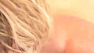 Sweet blonde milf Kelly Leigh POV deepthroat blowjob on kitchen