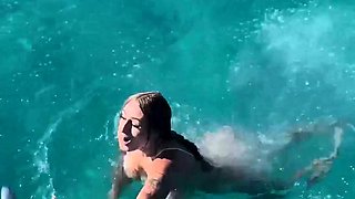 Clear Skys Blue Water With The Perfect Babe Angel Youngs