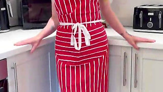 Kitchen MILF Serves Herself with Yoghurt