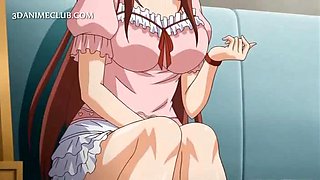 Adorable 3d hentai girl tit fucking big penis in close-up