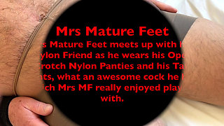 Mrs Mature Feet meets up with her Nylon Friend 410