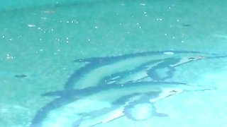 Short Haired Mature Lady Fingers Herself at the Pool