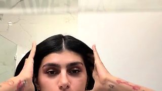 Cute curly brunette solo webcam masturbation