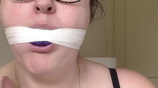 Lacey - Self Gag Fun and Orgasms After Gym Part 1
