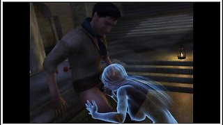Sex With A Ghost Girl. Penis Funny Enters The Transparent Body Anime Porno