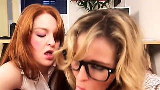 CFNM ginger femdom humiliate boss in office