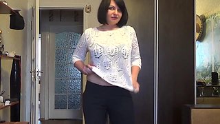 KateRoss Stripteases Stripping Before Wild Machine Fucks Her Cunt JOI