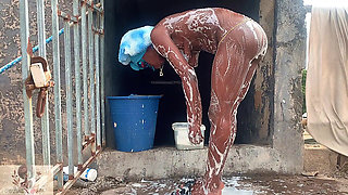 Hot Village Style Bathing, Love Feeling the Breeze Blow on My Juicy Tight Asshole
