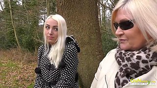 British Mature Blonde Licks Big-Tits Cunnilingus